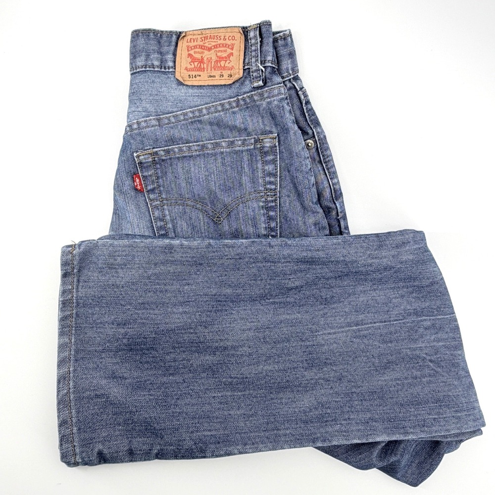 Levis 514 Slim Straight Jeans Kids Size 18 Reg Blue Medium Wash 29x29